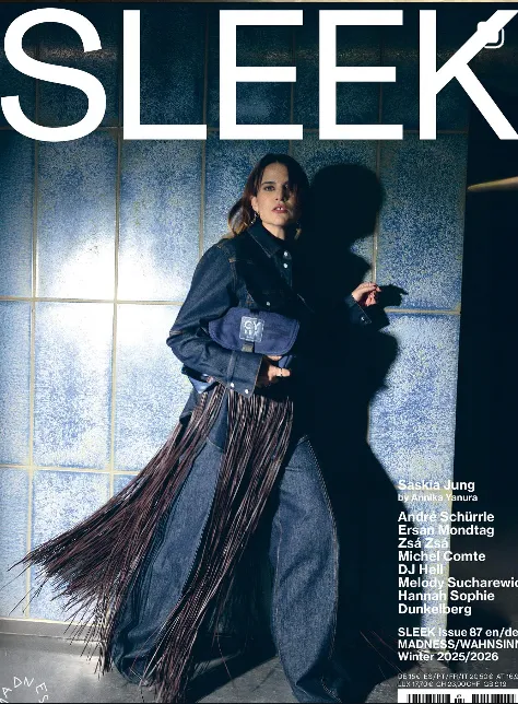 A Sleek magazine cover featuring Saskia Jung.